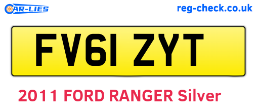 FV61ZYT are the vehicle registration plates.