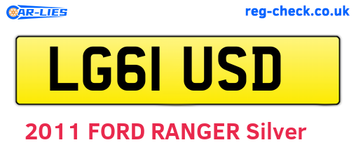 LG61USD are the vehicle registration plates.