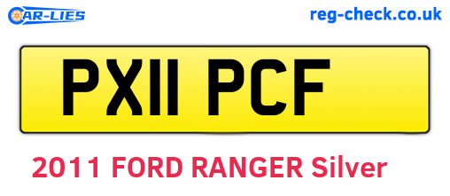PX11PCF are the vehicle registration plates.