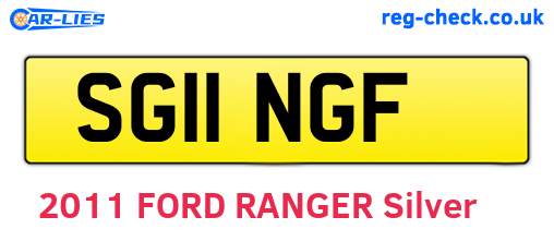 SG11NGF are the vehicle registration plates.