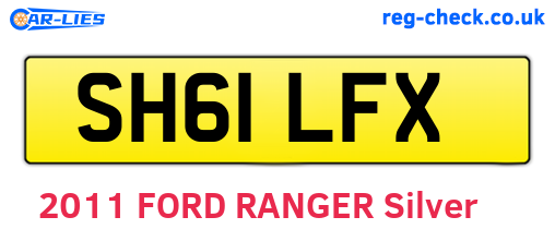 SH61LFX are the vehicle registration plates.