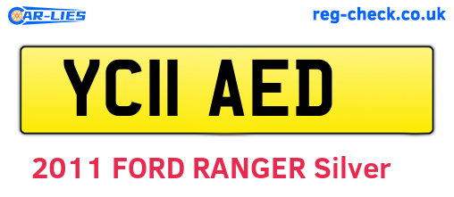 YC11AED are the vehicle registration plates.