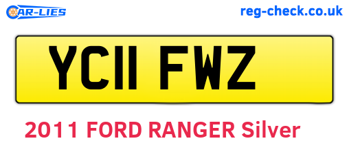 YC11FWZ are the vehicle registration plates.