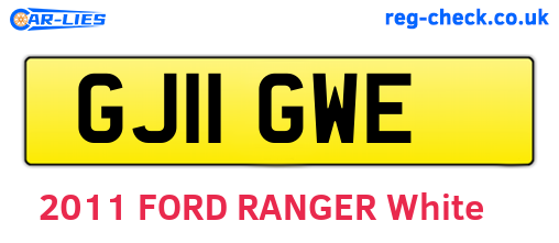 GJ11GWE are the vehicle registration plates.