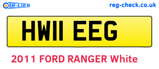 HW11EEG are the vehicle registration plates.