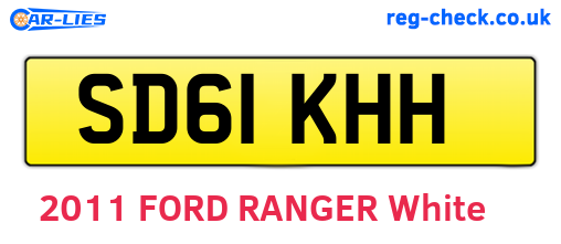 SD61KHH are the vehicle registration plates.