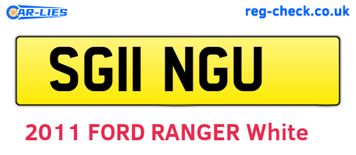 SG11NGU are the vehicle registration plates.