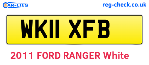 WK11XFB are the vehicle registration plates.