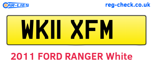 WK11XFM are the vehicle registration plates.
