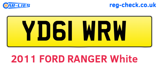 YD61WRW are the vehicle registration plates.