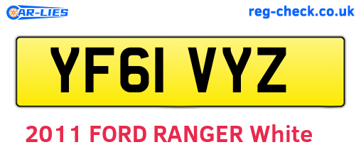 YF61VYZ are the vehicle registration plates.