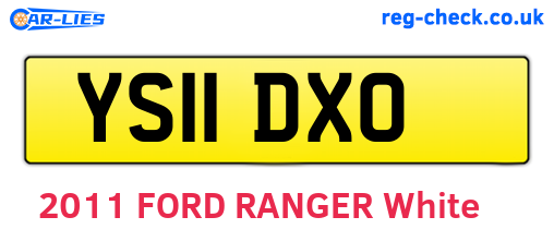 YS11DXO are the vehicle registration plates.