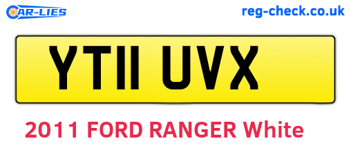 YT11UVX are the vehicle registration plates.