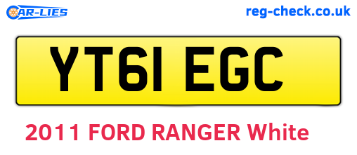 YT61EGC are the vehicle registration plates.