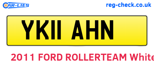 YK11AHN are the vehicle registration plates.