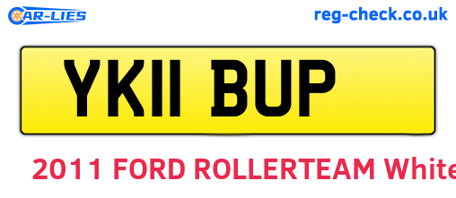 YK11BUP are the vehicle registration plates.