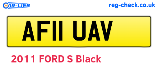 AF11UAV are the vehicle registration plates.