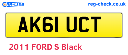 AK61UCT are the vehicle registration plates.