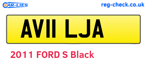 AV11LJA are the vehicle registration plates.