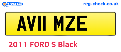 AV11MZE are the vehicle registration plates.