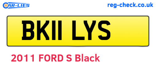 BK11LYS are the vehicle registration plates.
