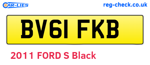 BV61FKB are the vehicle registration plates.
