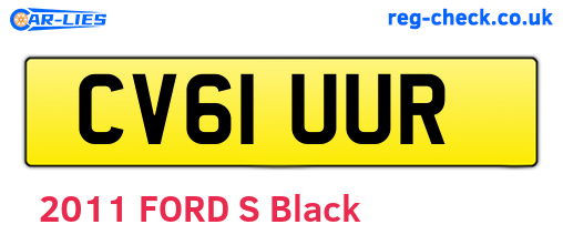 CV61UUR are the vehicle registration plates.