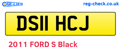 DS11HCJ are the vehicle registration plates.