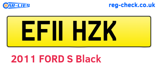 EF11HZK are the vehicle registration plates.