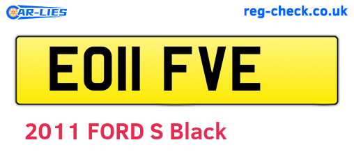EO11FVE are the vehicle registration plates.