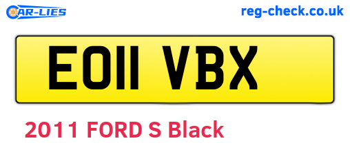 EO11VBX are the vehicle registration plates.