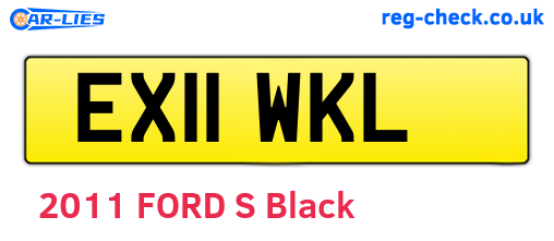 EX11WKL are the vehicle registration plates.