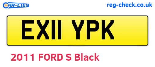 EX11YPK are the vehicle registration plates.