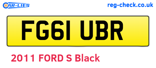 FG61UBR are the vehicle registration plates.