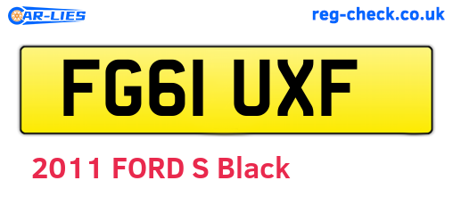 FG61UXF are the vehicle registration plates.