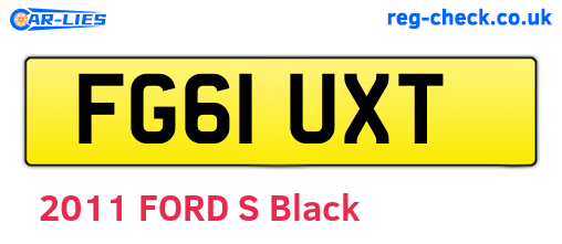 FG61UXT are the vehicle registration plates.