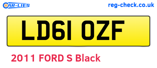 LD61OZF are the vehicle registration plates.