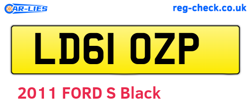LD61OZP are the vehicle registration plates.