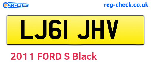 LJ61JHV are the vehicle registration plates.