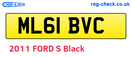 ML61BVC are the vehicle registration plates.