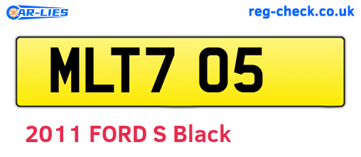 MLT705 are the vehicle registration plates.