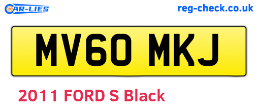 MV60MKJ are the vehicle registration plates.