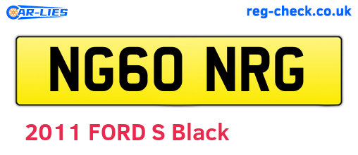 NG60NRG are the vehicle registration plates.