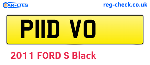 P11DVO are the vehicle registration plates.