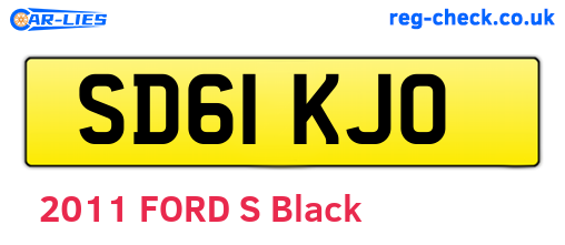 SD61KJO are the vehicle registration plates.