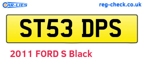 ST53DPS are the vehicle registration plates.
