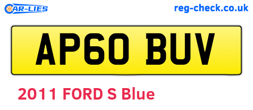 AP60BUV are the vehicle registration plates.