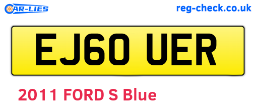EJ60UER are the vehicle registration plates.