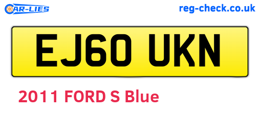 EJ60UKN are the vehicle registration plates.