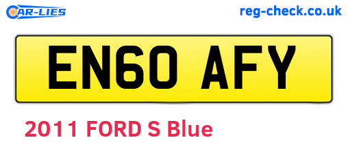 EN60AFY are the vehicle registration plates.